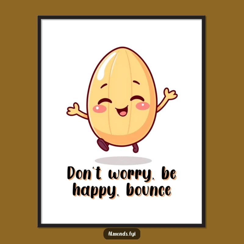 Free Printable Funny Wall Art: Giggling Almond Legs Dance Downloadable Decor