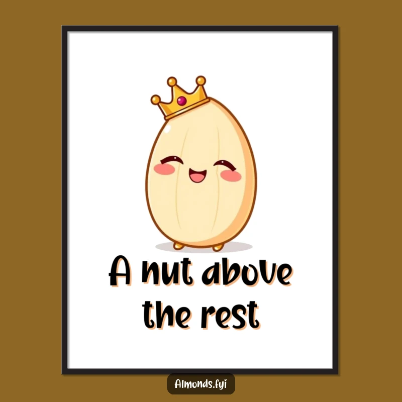 Free Printable Wall Art: Giggling Royal Almond Humorous Downloadable Decor