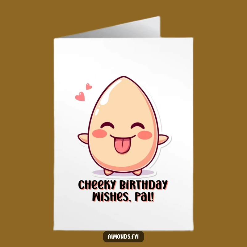 Free Printable Birthday Card: Cheeky Almond Humorous Downloadable Gift