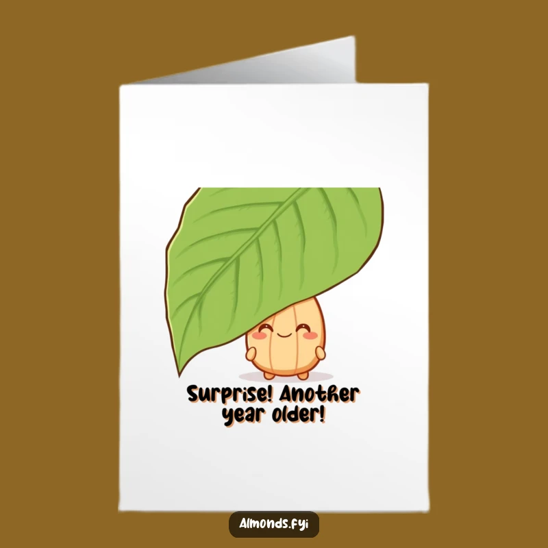 Free Printable Birthday Card: Sneaky Almond, Humorous Surprise Downloadable Gift