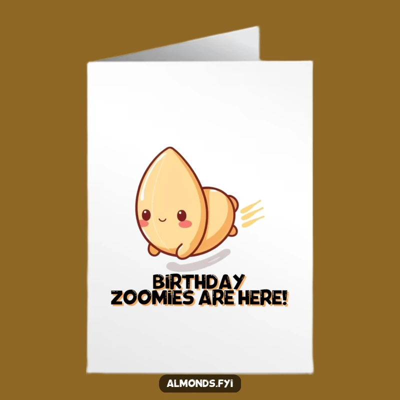 Free Printable Birthday Card: Speedy Almond for a Fun-Filled Gift