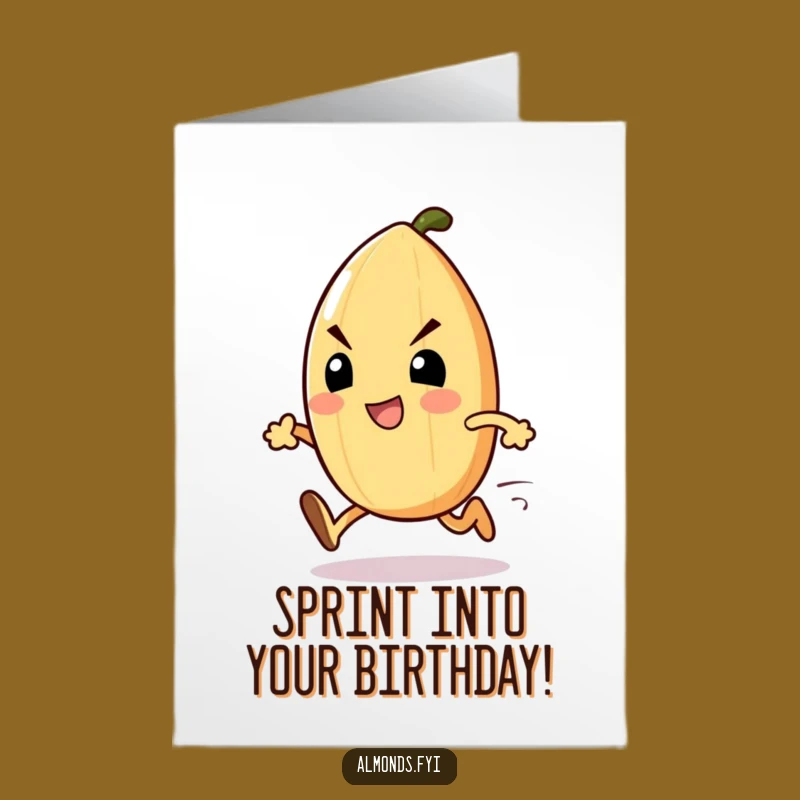 Free Printable Birthday Card: Speedy Almond Dashes In With Wishes
