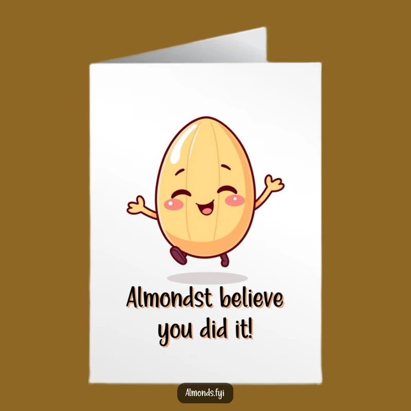 Free Printable Congrats Card: Giggling Almond Legs Dance Downloadable Gift
