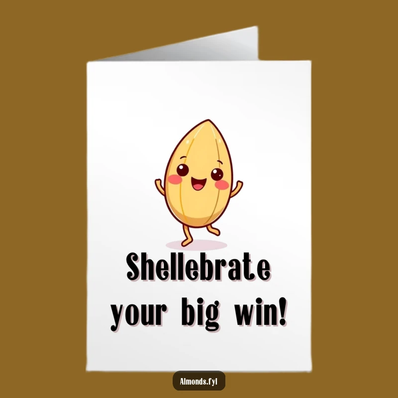 Free Printable Congrats Card: Almond Dance Party, Wiggling Joy, Funny Downloadable Gift
