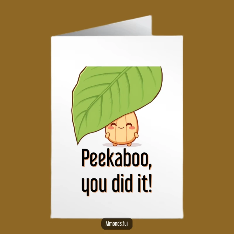 Free Printable Congrats Card: Almonds Secretly Celebrating, Humorous Downloadable Gift