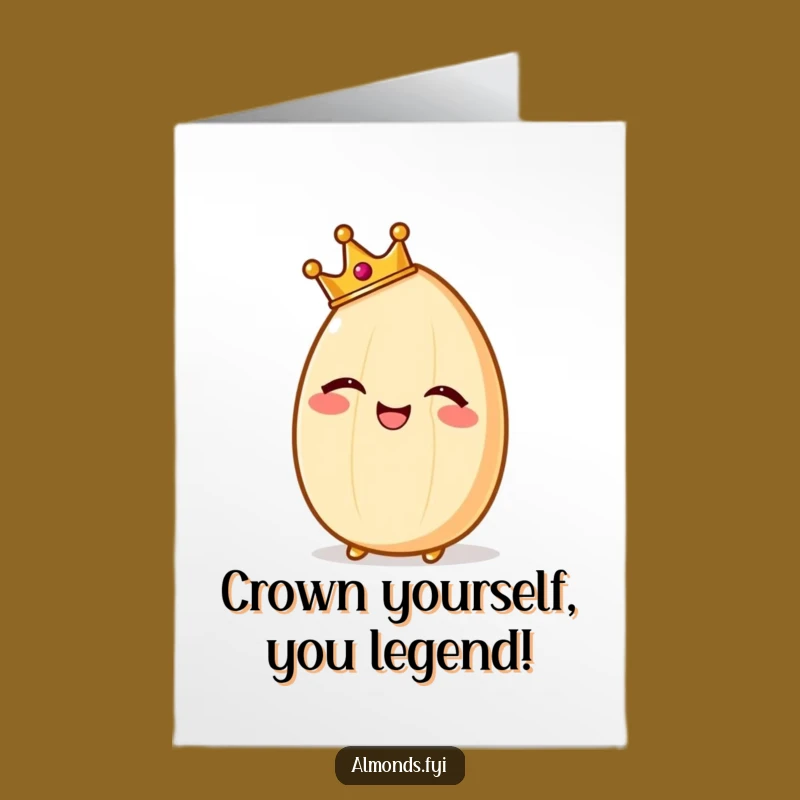 Free Printable Congrats Card: Regal Almond Cheers Humorous Downloadable Gift