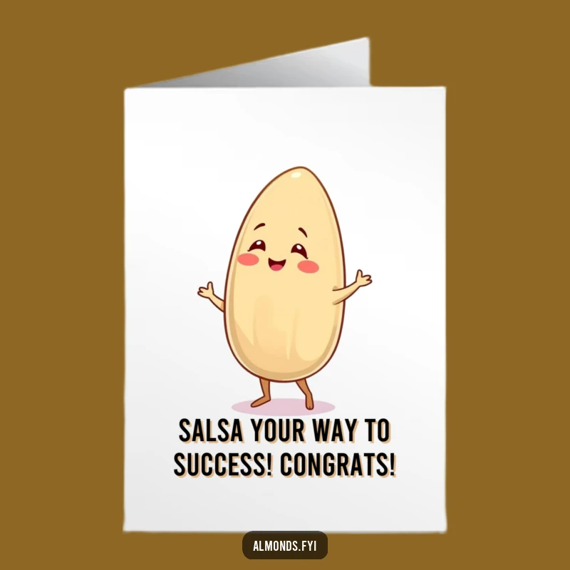 Free Printable Congrats Card: Salsa Almond Funny Downloadable Gift