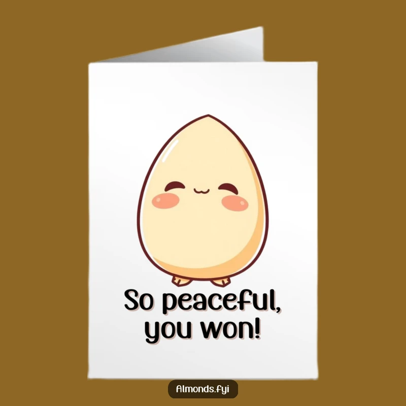 Free Printable Congrats Card: Peaceful Almond Downloadable Gift for Serene Achievements