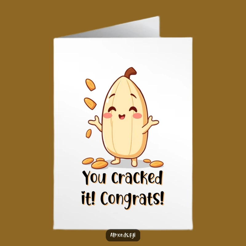 Free Printable Congratulations Almond Card - Hilarious Downloadable for Any Achievement!