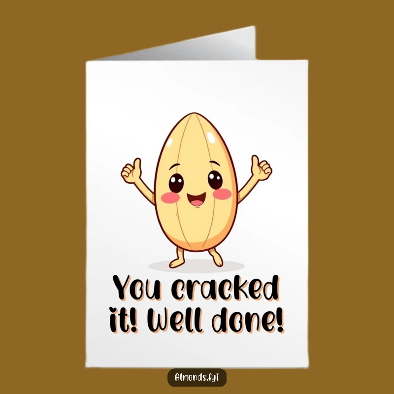 Free Printable Congrats Card: Hilarious Dancing Almond for Your Big Achievement