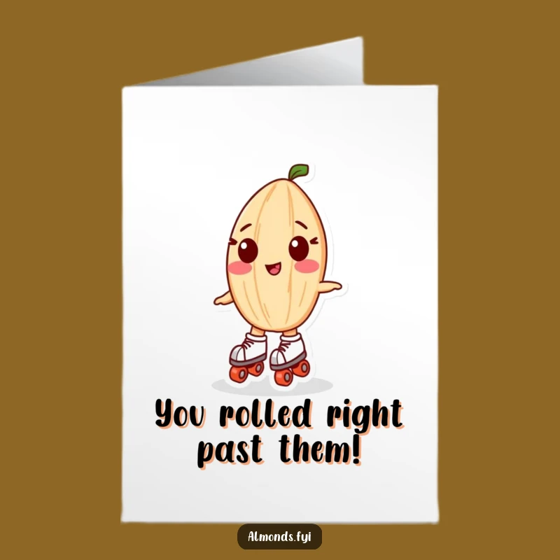 Free Printable Almond Skater Congrats Card - Awesome Downloadable Gift for Any Achievement