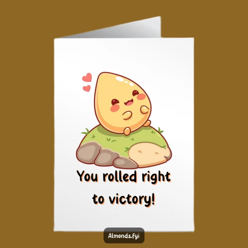 Free Printable Congrats Card: Almond Rolls In With Cheers