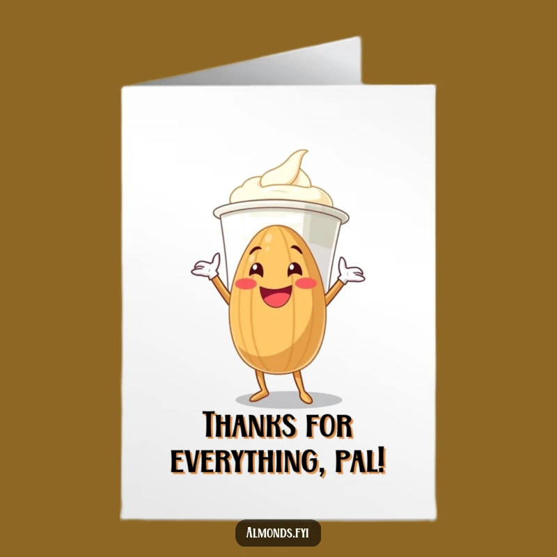 Free Printable Thank You Card: Almond Hugs Yogurt, Funny Downloadable Gift