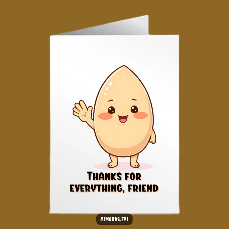 Free Printable Thank You Card: Blushing Almonds Wave, Grateful Downloadable Gift