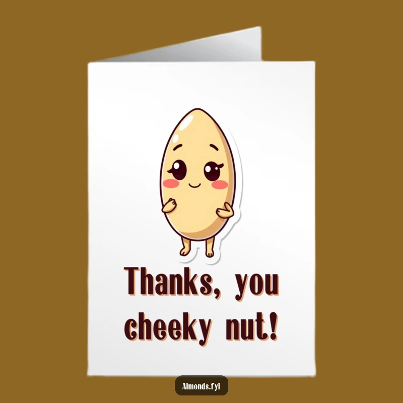 Free Printable Thank You Card: Winking Almond Appreciates, Thoughtful Downloadable Gift!