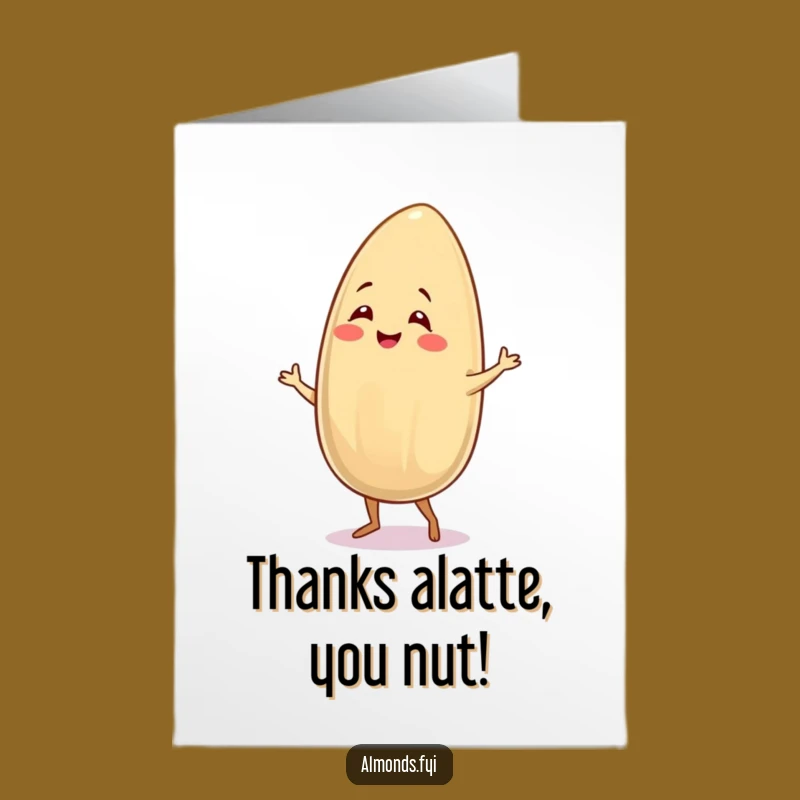 Free Printable Thank You Card: Salsa Almond Funny Downloadable Gift