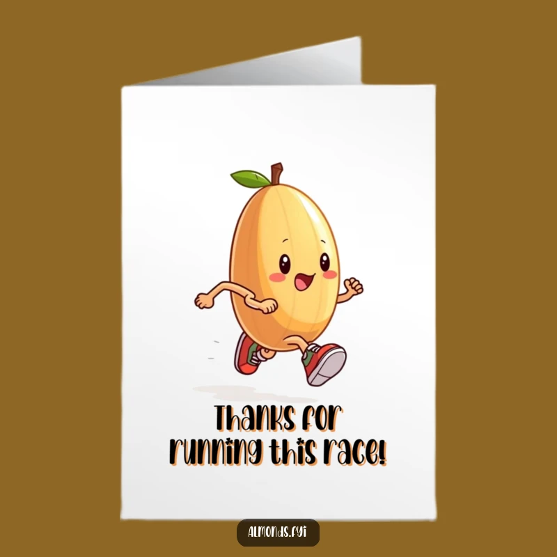 Free Printable Thank You Card: Running Almond's Speedy Thanks Downloadable Gift