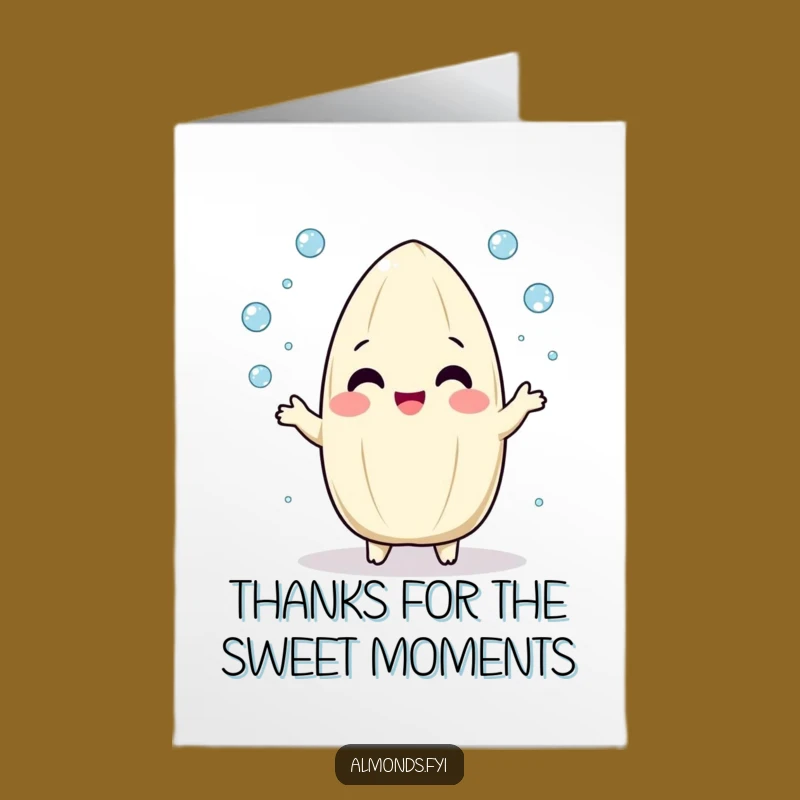 Free Printable Thank You Card: Almond Juggler for Appreciating Little Things