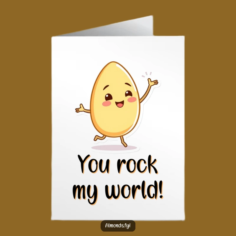 Free Printable Dancing Almond Thank You Card: Wiggle Legs Downloadable Gift!