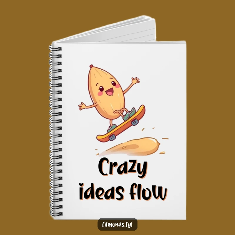 Funny Almond Skateboard Cashew Notebook: Hilarious Journal for Nutty Ideas