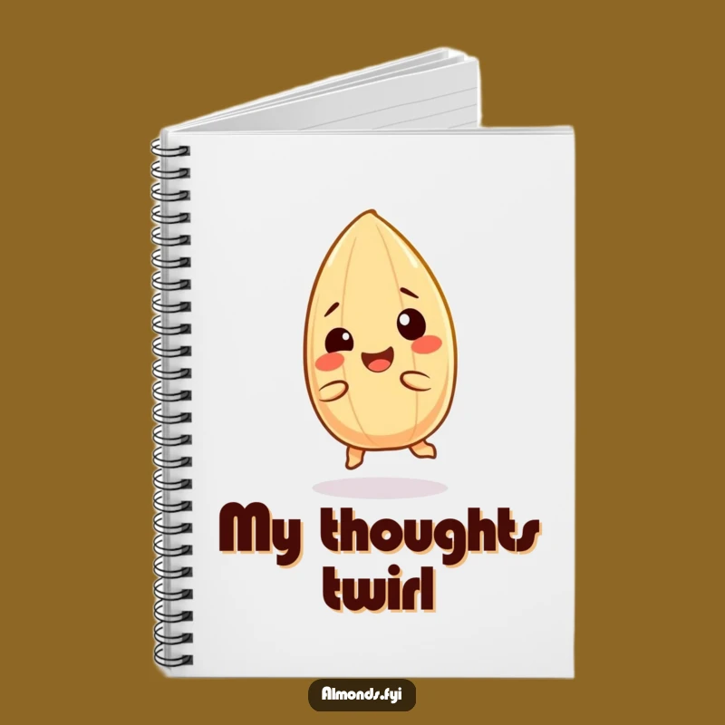 Funny Almond Notebook: Giggling Spinning Character Journal Funny Gift