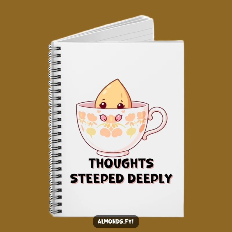 Funny Curious Almond Teacup Notebook: Nut's Peeking Ideas - Creative Gift!