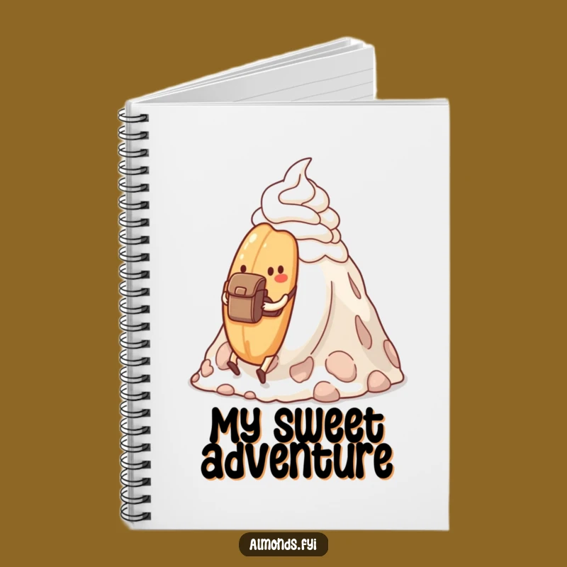 Funny Determined Almond Hike Notebook - Adventure Journal for Explorers