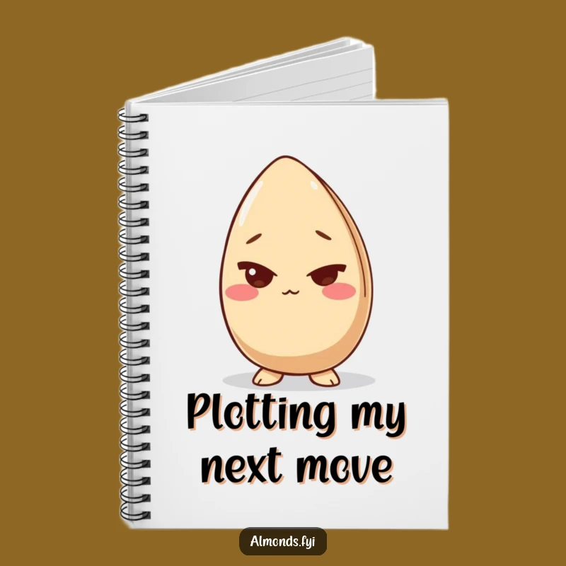 Funny Giggling Almond Wink Notebook - Jot Down Ideas with Nutty Humor!