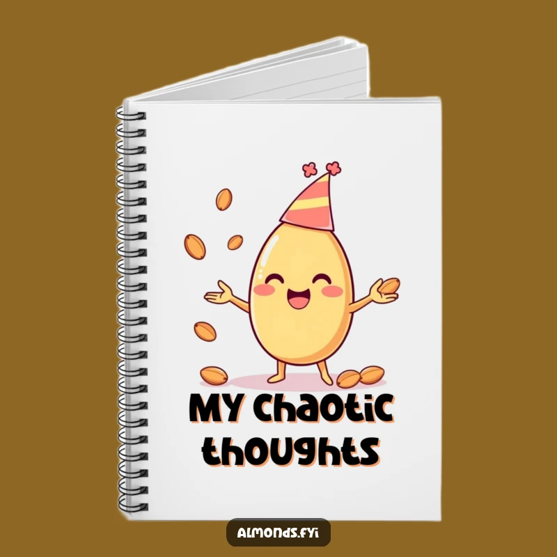 Funny Juggling Almond Notebook - Capture Ideas with Party Nut Fun!