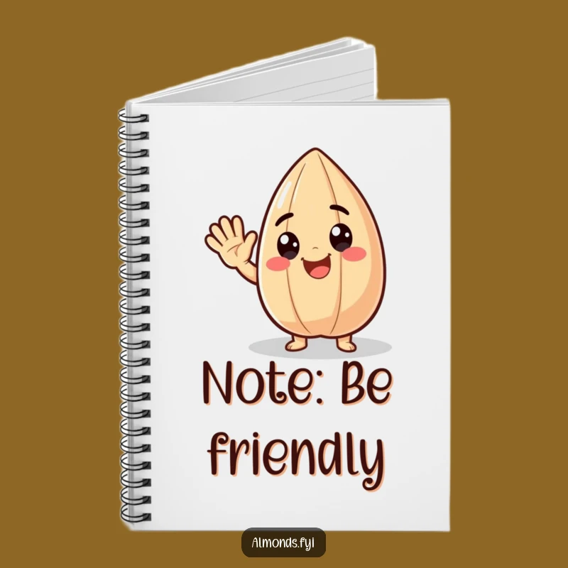 Funny Notebook: Delighted Almond Character, Perfect for Cheerful Notes