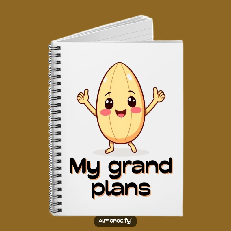 Funny Victory Almond Notebook - Jot Down Laughs with Tiny Arm Dance!
