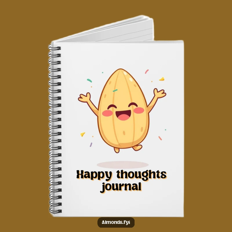 Funny Joyful Almond Notebook: Jot Down Happy Thoughts and Plans