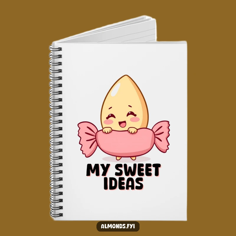 Funny Giggling Almond Notebook: Jot Down Sweet Ideas with Candy Wrapper Art