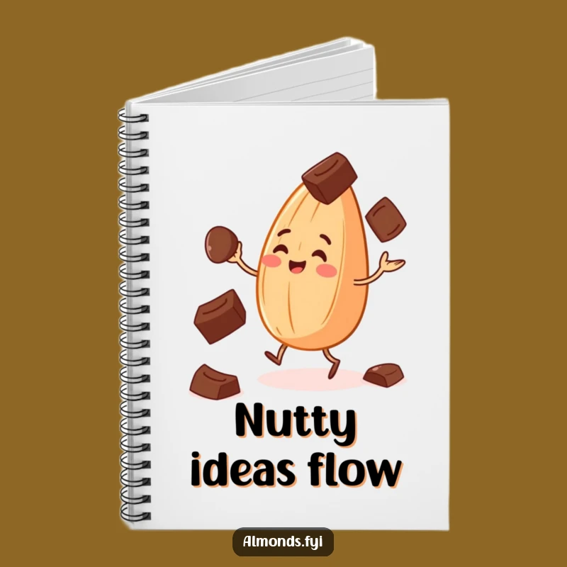 Funny Juggling Almond Notebook: Jot Down Your Sweet Ideas Gift