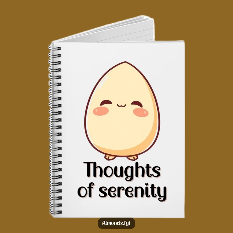 Peaceful Almond Smile Notebook - Journal Your Calm Moments!