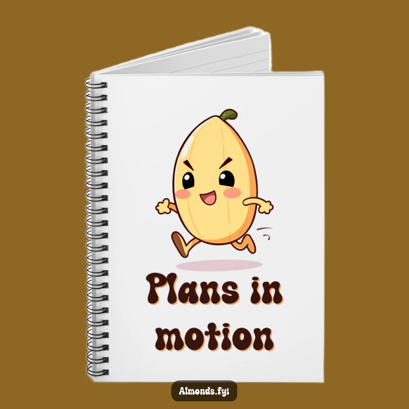 Funny Almond Sprinter Notebook: Determined Nut Jotter, Hilarious Gift for Goals!