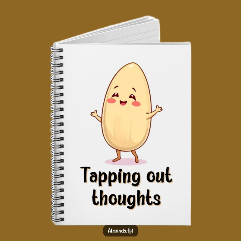 Funny Smiling Almond Salsa Dance Notebook, Journal Humorous Gift for Nutty Planners
