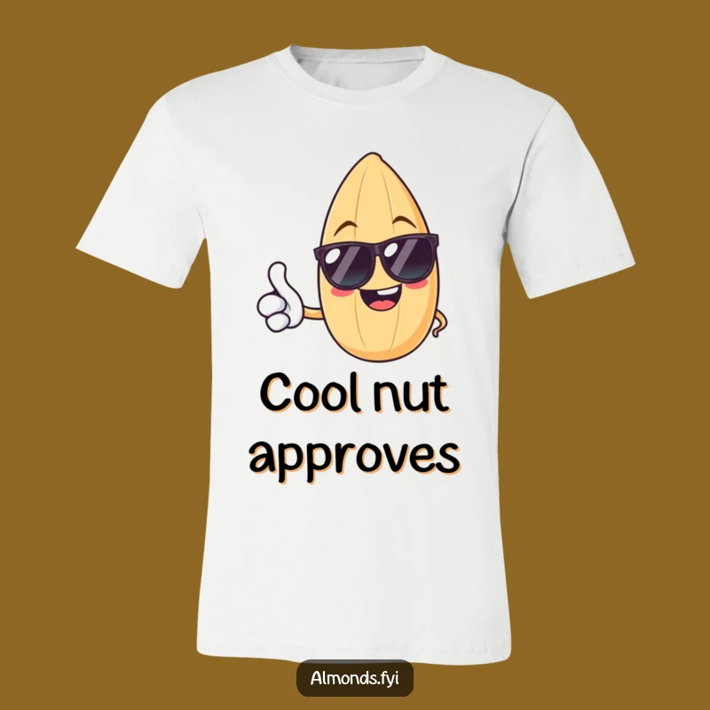 Funny Thumbs Up Almond T-Shirt: Cool Nutty Character Tee for Daily Fun