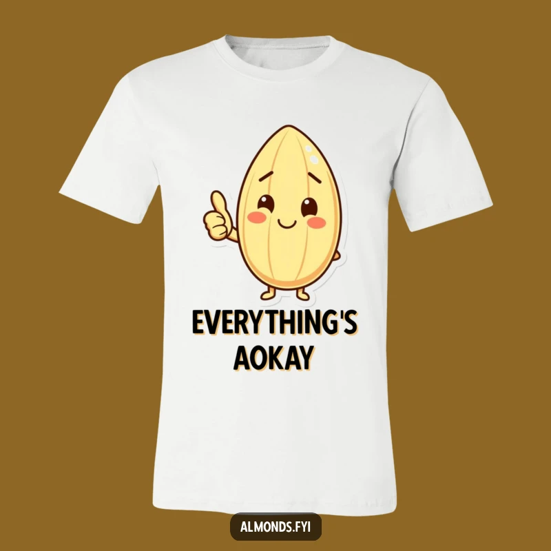 Funny Happy Almond Thumbs Up T-Shirt: Wear Your Positivity Hilariously