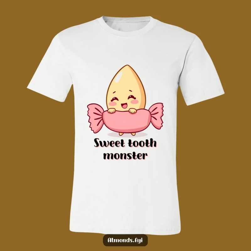 Funny Giggling Almond T-Shirt: Candy Wrapper Hide-and-Seek Fun