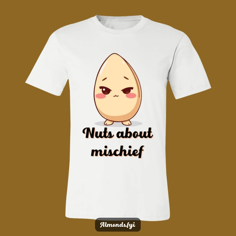 Funny Giggling Almond Wink T-Shirt - Hilarious Apparel for a Nutty Sense of Humor!