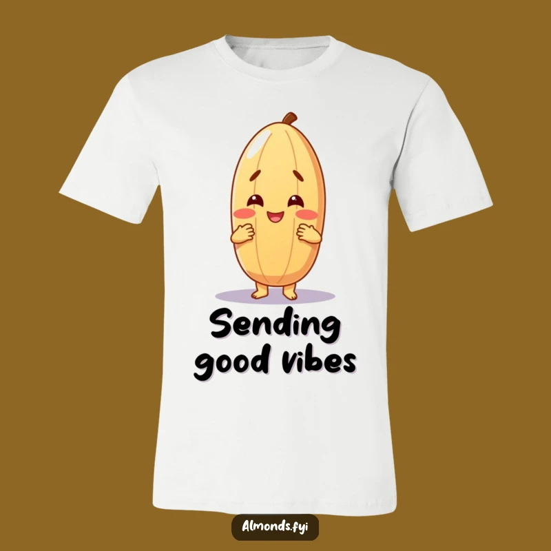 Funny Hugging Almond T-Shirt - Warm Embrace Nut, Cozy & Hilarious Wear!