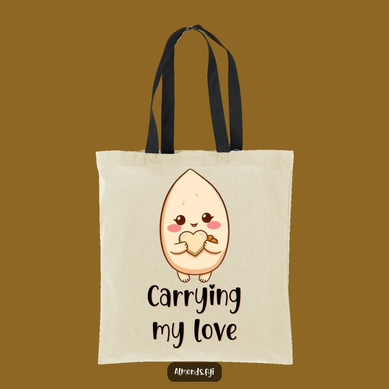 Funny Blushing Almond Tote Bag - Carry Your Love Everywhere!
