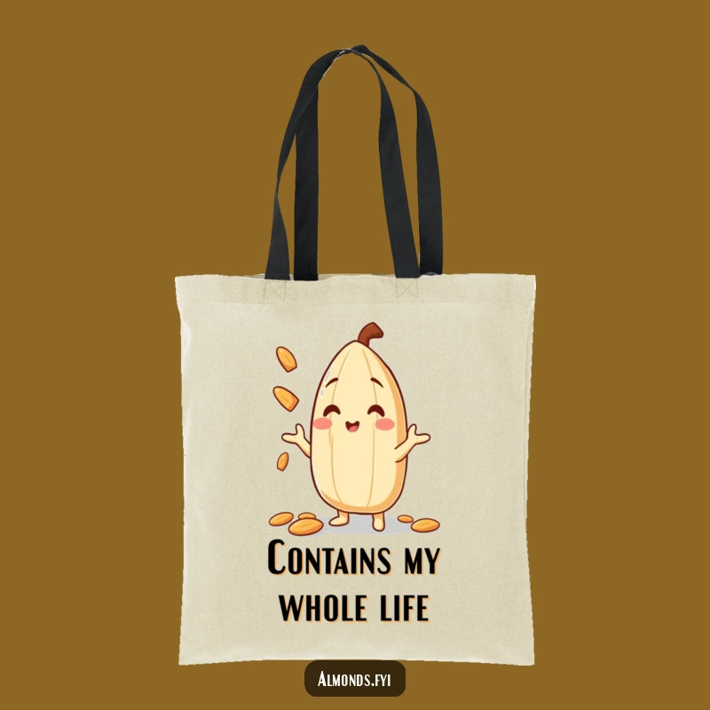 Funny Almond Juggler Tote Bag: Carry Your Laughs and Essentials in Style!