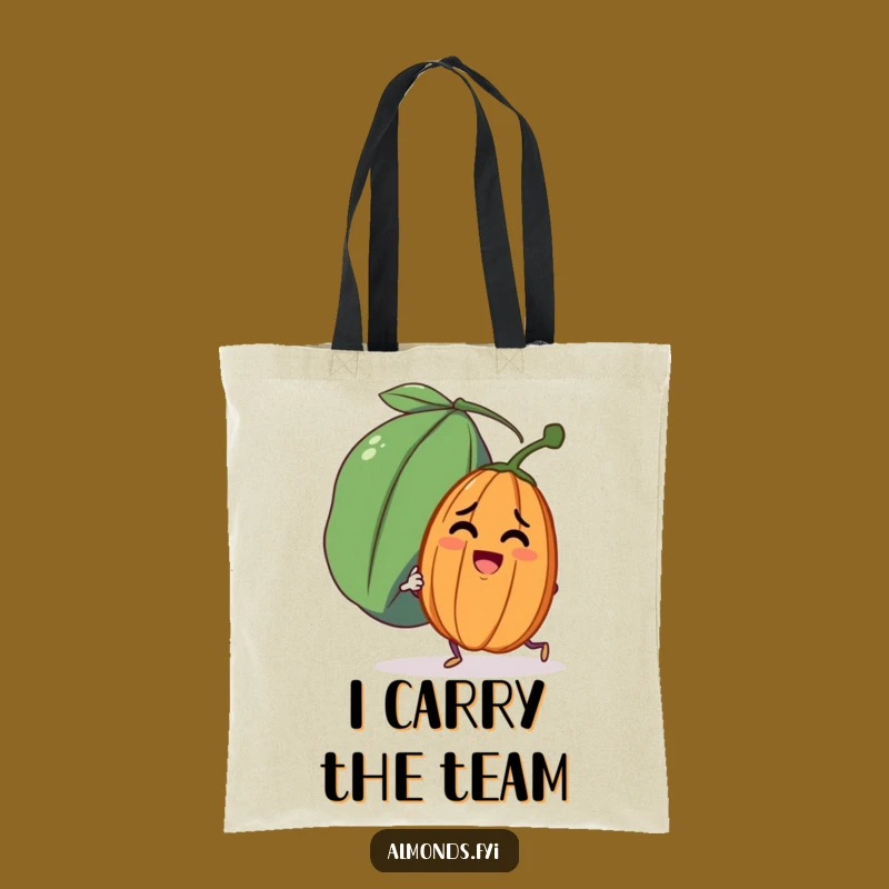 Funny Almond vs Raisin Tote Bag: Durable Determined Character Carry-all, Fun Gift