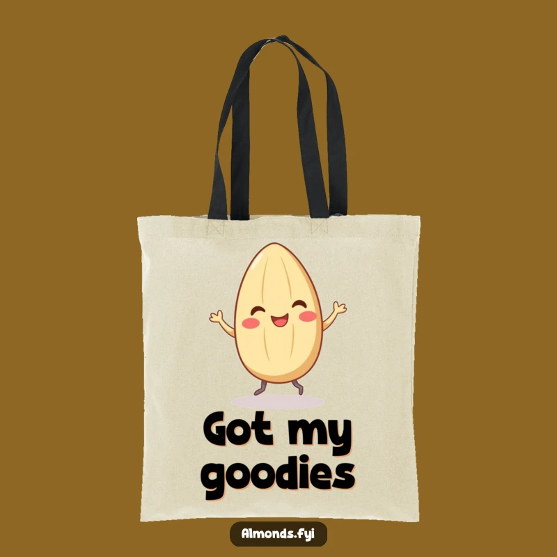 Funny Smiling Almond Dance Tote Bag - Chic Hilarious Gift for Everyday Fun
