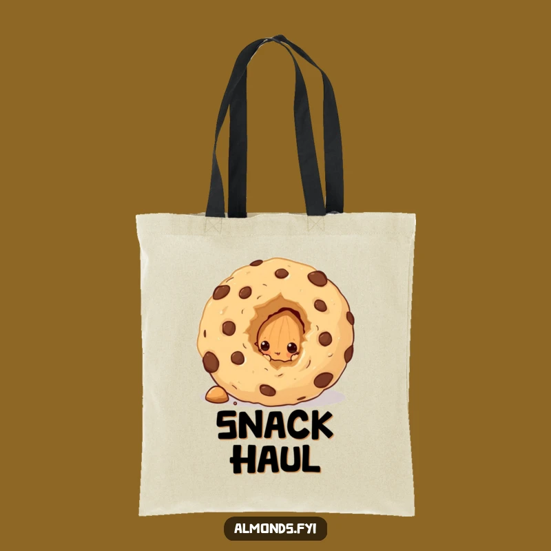 Funny Cookie Crumb Almond Tote Bag - Chic & Hilarious Carry-All for Snack Lovers!